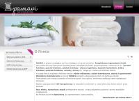 Strona internetowa z Pamavi Tekstylia Hotelowe