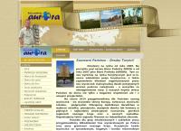 Strona internetowa z Aurora Biuro Podróży