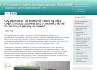 Strona internetowa z Naprawa Protez Zębowych - Pracownia Protetyki Stomatologicznej Modadent