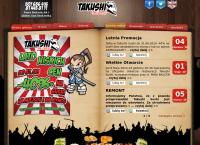 Strona internetowa z Takushi Ramen & Sushi