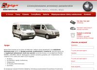 Strona internetowa z SPIGA przewóz osób