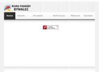 Strona internetowa z Biuro Podróży Bywalec