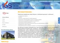 Strona internetowa z Instalacje Gazowo Sanitarne Igs