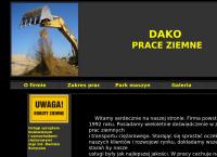 Strona internetowa z Dako Prace Ziemne