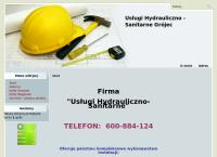 Strona internetowa z Usługi Hydrauliczno - Sanitarne