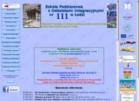 Strona internetowa z Szkoła Podstawowa nr 111 z Oddziałami Integracyjnymi