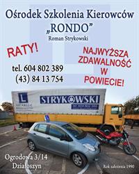 Rondo. Ośrodek szkolenia kierowców. Roman Strykowski