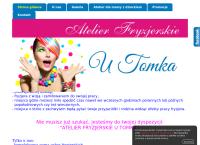 Strona internetowa z Atelier Fryzjerskie u Tomka