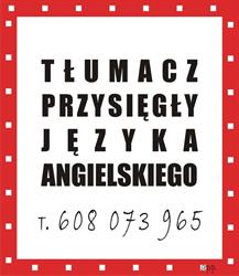 Paternoga Ireneusz. Tłumacz przysięgły jęz. angielskiego