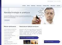 Strona internetowa z Aerogels Poland Nanotechnology Sp. Z O.o