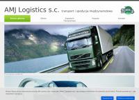 Strona internetowa z AMJ Logistics