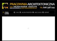 Strona internetowa z Pracownia Architektoniczna Halina Hajduk Cięszczyk