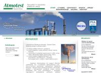 Strona internetowa z Atmotest. Laboratorium badawcze. Giesa R.