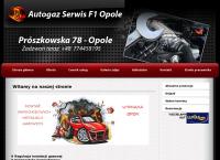 Strona internetowa z Auto Gaz Serwis F1 s.c. Ireneusz Czeremański, Tomasz Freń. Instalacje lpg, gaz