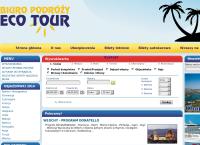 Strona internetowa z Eco-Tour. FHU. Biuro podróży. Nawrocka-Ślażyk D., mgr