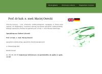 Owecki Maciej, dr nauk med. Spec. endokrynolog, chorób wewnętrznych