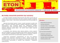 Strona internetowa z Eton S.C.