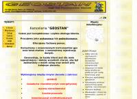 Strona internetowa z Geostan. Stanek P., mgr inż.