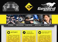 Strona internetowa z Gepard Autoserwis Autogaz Mechanika samochodowa Klimatyzacja Konserwacja Landirenzo Lovato Stag