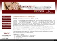 Strona internetowa z Hanadent Gabinet Stomatologiczny Michał Hanak