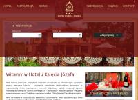 Strona internetowa z HOTEL & RESTAURACJA KSIĘCIA JÓZEFA
