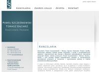 Strona internetowa z Kancelaria radców prawnych. Paweł Szcześniewski i Tomasz Gąciarz, radcowie prawni sp.p.
