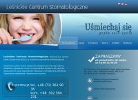 Strona internetowa z Leśnickie Centrum Stomatologiczne. Stomatolog