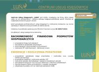 Strona internetowa z Centrum usług księgowych \"LUNA\" Sp. z o.o.