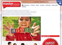 Strona internetowa z Master School. Szkoła Języków Obcych. Jakub Gajda, Kamila Klementowicz
