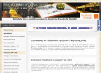Strona internetowa z Miejska Biblioteka Publiczna. Filia nr 5 - Mediateka