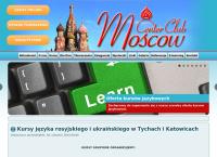 Strona internetowa z Moscow Club Centrum Języka Rosyjskiego i Ukraińskiego