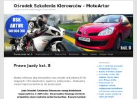 Artur. Ośrodek szkolenia kierowców, motocyklowa nauka jazdy