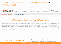Strona internetowa z CONDENSA Osuszanie Budynków, Po Zalaniach Warszawa, Wynajem Osuszaczy