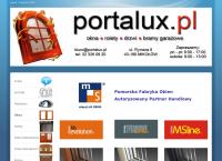 Strona internetowa z Portalux