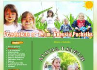 Strona internetowa z Przedszkole nr 18 im. Kubusia Puchatka