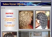 Strona internetowa z Oliwia. Salon fryzur