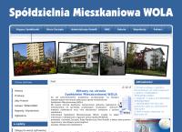 Strona internetowa z Spółdzielnia Mieszkaniowa WOLA