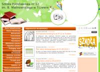 Strona internetowa z Szkoła Podstawowa nr 12 im. B. Malinowskiego