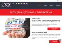 Strona internetowa z Tso Sp. Z O.o. Teachers One!