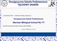 Dwujęzyczna Szkoła Podstawowa Tęczowy Ogród Two languages - double the choice