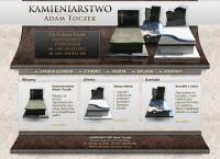 Toczek Adam. Kamieniarstwo, nagrobki z granitu, parapety