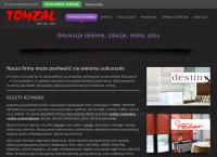 Strona internetowa z TOMŻAL - Studio Markiz i Dekoracji Okiennych