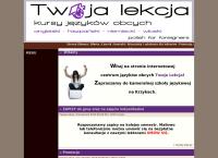 Strona internetowa z Twoja Lekcja Kursy Języków Obcych Paulina Stępień