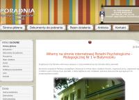 Strona internetowa z Poradnia Psychologiczno-Pedagogiczna Nr 1