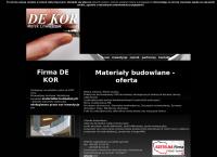 De Kor. Marek Chwiejczak. Materiały budowlane. Sprzedaż hurtowa
