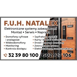 domofony cyfrowe i analogowe ,
naprawa,montaż, 
serwis  F.U.H. ''Natalex''
  Waldemar Stefański