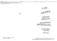 Strona internetowa z Galeria Kram Ram Oprawa Obrazów
