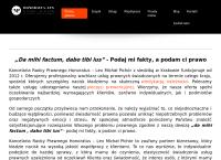 Strona internetowa z Kancelaria Prawna Honoratus-Lex