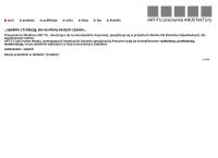 Strona internetowa z Art-Tu Pracownia Architektury