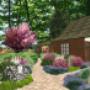 Ogród rustykalny, wiejski. Wizualizacja HomeGarden